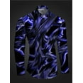 thumbnail image 1 of Camisa informal de manga larga con estampado 3D de subcultura de grafiti para hombre, para fiesta, calle, Vaion, primavera, verano, solapa, manga larga, rosa, rojo y azul, 1 of 6