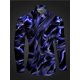 thumbnail image 1 of Camisa informal de manga larga con estampado 3D de subcultura de grafiti para hombre, para fiesta, calle, Vaion, primavera, verano, solapa, manga larga, rosa, rojo y azul, 1 of 6