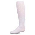 thumbnail image 4 of MeMoi Girls Opaque Polka Dot Bow-Trimmed Flocked Tights - Girls - Female, 4-6, Winter White, 4 of 11