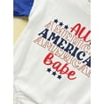 thumbnail image 6 of Bagilaanoe 4th of July Newborn Baby Boy Girl Rompers Letter Print Short Sleeve Bodysuit 6M 12M 18M 24M Infant Summer One Piece Short Jumpsuit for Independence Day, 6 of 8