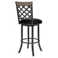 thumbnail image 2 of Bree 26" Counter Height Barstool in Mineral Finish with&nbsp;Vintage Black Faux Leather and Grey Walnut, 2 of 6