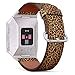 thumbnail image 3 of Compatible with FITBIT IONIC - Leather Wristband Bracelet Replacement Accessory Band + Adapters - Leopard Repeating, 3 of 4
