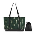 thumbnail image 7 of FORMRS Canvas Laptop Tote Bag for Women with 15.6" Computer Compartments Shoulder Handbag, Dark Green Plants, 7 of 7