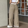 thumbnail image 6 of Juslio Women Pants Striped Casual Comfortable High Waist Straight Pants, 6 of 6