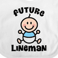 thumbnail image 4 of Inktastic Future Lineman in Training Baby Boys Baby Bib, 4 of 4