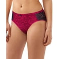 thumbnail image 1 of Bali Womens Dentelle Désir Coton Hi-Cut Slip, 6, Armature Imprimé Rouge, 1 of 3
