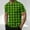 Green, variant on Oplxuo Mens Plaid Summer Shirts Casual Button Down Short Sleeve Beach Stylish Untucked Hawaiian Shirts