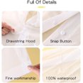 thumbnail image 3 of Ponchos de lluvia para adultos, mujeres y hombres (paquete de 2-5), impermeables de EVA reutilizables, chaquetas con capucha, equipo de lluvia impermeable portátil, 3 of 5