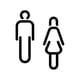 thumbnail image 5 of Letrero de baño para hombre y mujer, letrero de WC, juego de figuras 3D, etiqueta adhesiva de pared antigua, estilo nórdico Un negro, 5 of 9