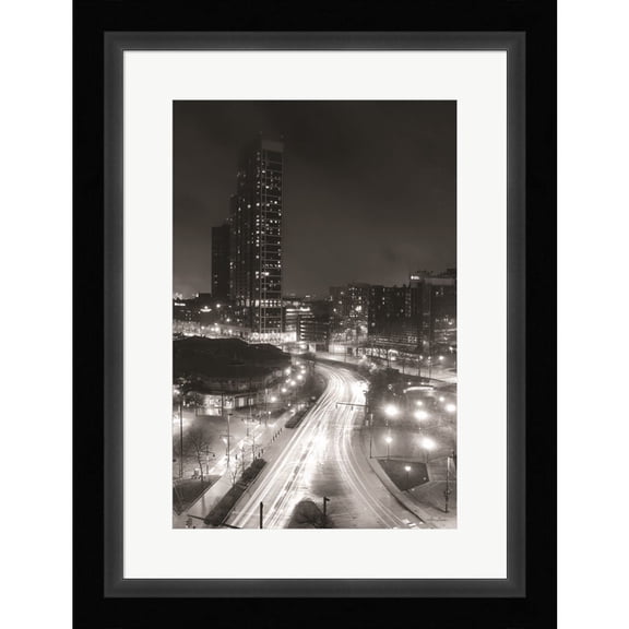 Great Art Now Inner Harbor Lights I by Lori Deiter, Framed Wall Art, 22.25W x 29H