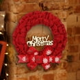 thumbnail image 4 of Christmas Wreath Decoration Garland Ornament Hanging Door Wreath for Christmas, Indoors, Holidays, Fireplace , Red 37cm, 4 of 10