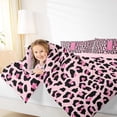 thumbnail image 4 of Manfei Girls Pink Leopard Print Queen Comforter Set 3 Pieces, Glitter Personalized Letter F Bedding Sets, Cheetah Print Monogrammed Bedding Comforter Set, Lightweight Room Decor, 4 of 8