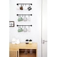 thumbnail image 2 of FFIY Mug Holder Wall Mounted Coffee Cup Rack Hanger Modern Metal Wall Rack with 10 Mug Hooks Rustic Utensil Tea Cups Storage Organizer for Kitchen Dining Room Coffee Bar, Set of 2, Black, 2 of 6
