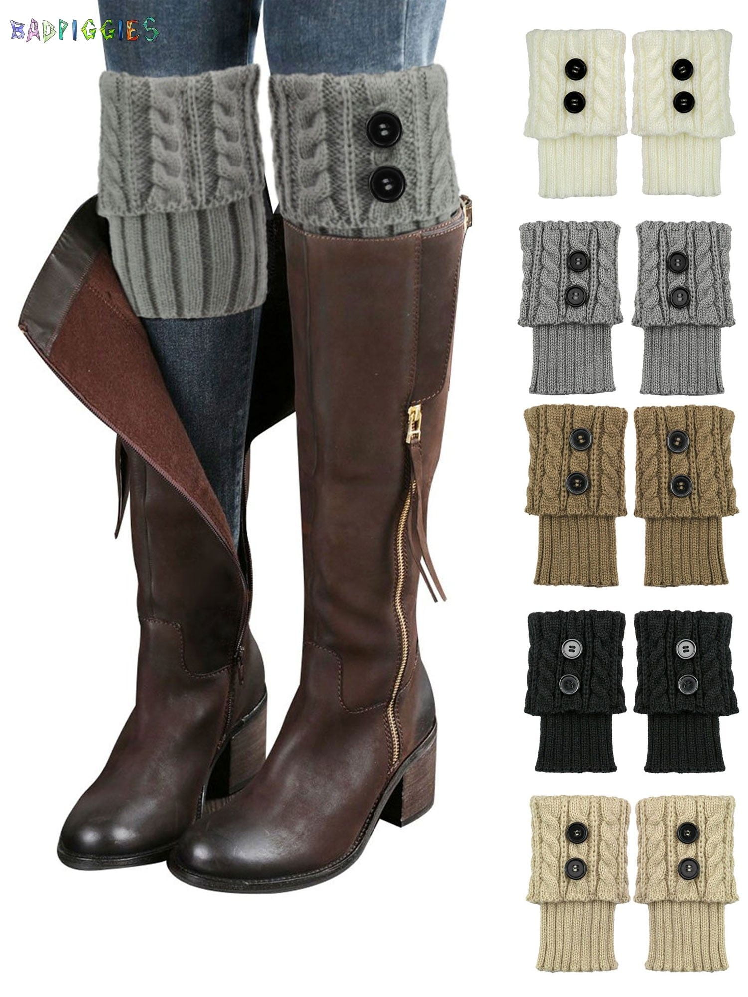 Variety of Styles Short Crochet Leg Warmers 3 Pairs Women Boot Knit Cuffs Variety of Styles Short Crochet Leg Warmers 3 Pairs Women Boot Knit Cuffs