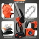 thumbnail image 4 of Mini Chainsaw Mini Motosierra de 8 Pulgadas, HDJ Cordless con 2 Baterías, Motosierra Eléctrica Portátil con una Sola Mano para Cortar Madera y Podar Ramas de Árboles, 4 of 9