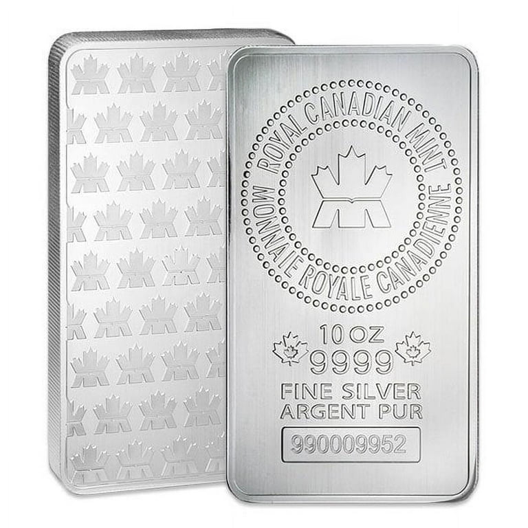 Royal Canadian Mint 10 Ounce Silver Bullion Bar - .9999 Pure