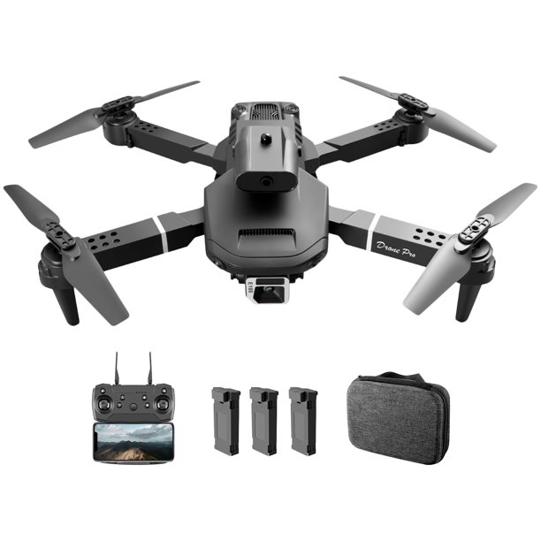 Sywqhk Drone plegable 1080P HD Cámara 3D Flips RC Quadcopter con 3 baterías (Negro)