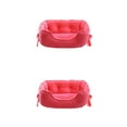thumbnail image 4 of Cama para perros Billuyoard con borde elevado Rosa roja S, 4 of 6