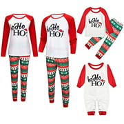 Holiday Christmas Family Pajamas Set Xmas Matching Men,Women,Kid Santa Reindeer Warm Sleepwear Classic