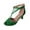 Green, variant on Xfvqtps Women High Heeled Shoes Pointy Toe Close Toe Suede Slender Heel Shoes Summer New Large Size Suede Hollow Ankle Buckle Fashion Outside Wearing Sandals Black