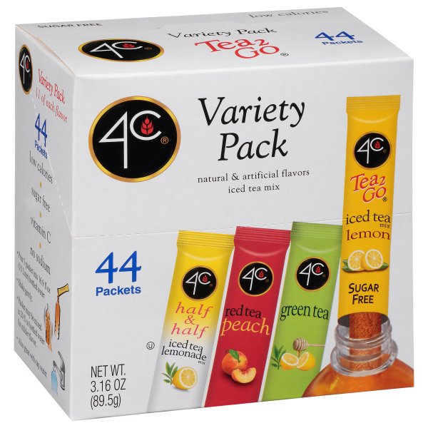 4C Sugar Free Tea 2 Go Stix Variety Pack, 44 ct.