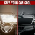 thumbnail image 4 of HOMEYA Car Sun Shade Windshield,Foldable Windshield Sun Shade,Sun Visor for Car Windshield Blocks UV Rays and Heat 34"×64", 4 of 7