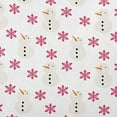 thumbnail image 2 of 18" x 18" Simply Daisy Snow Men In Snowstorm Polyester Accent Pillow, Holiday Pink Qty 1, 2 of 3