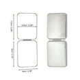 thumbnail image 2 of Unique Bargains 1 Pc Women Rectangular Folding Makeup Mirror for Travel Vacation Silver Tone Stainless Steel Glass, 2 of 3