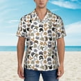 thumbnail image 4 of Balery Cute Cats Print Men's Hawaiian Shirts Short Sleeve Beach Shirt Relaxed Fit Vacation Button Down Shirts-X-Large, 4 of 9