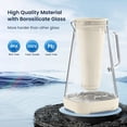 thumbnail image 3 of GLACIER FRESH Jarra de agua de vidrio para grifo y agua potable con membrana y filtro activado, reduce el sabor a cloro y plomo, materiales de grado alimenticio y sin BPA, 10 tazas, color blanco, 3 of 5