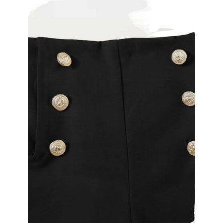

Casual Plain Straight Leg Black Toddler Girls Shorts (Girl s)