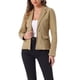 thumbnail image 1 of CHAQUETA DE DENIM LAVADA DE MANGA LARGA CON BOTONES Y SOLAPA NOTCHED PARA MUJERES INSPIRE CHIC TAMAÑO S KHAKI, 1 of 6