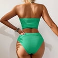 thumbnail image 6 of JoveMarine Womens Bikini Set Solid Color Split Two Piece Sport Swimsuit Athletic Swimwear with Padded Cups for Pool,Green S, 6 of 6