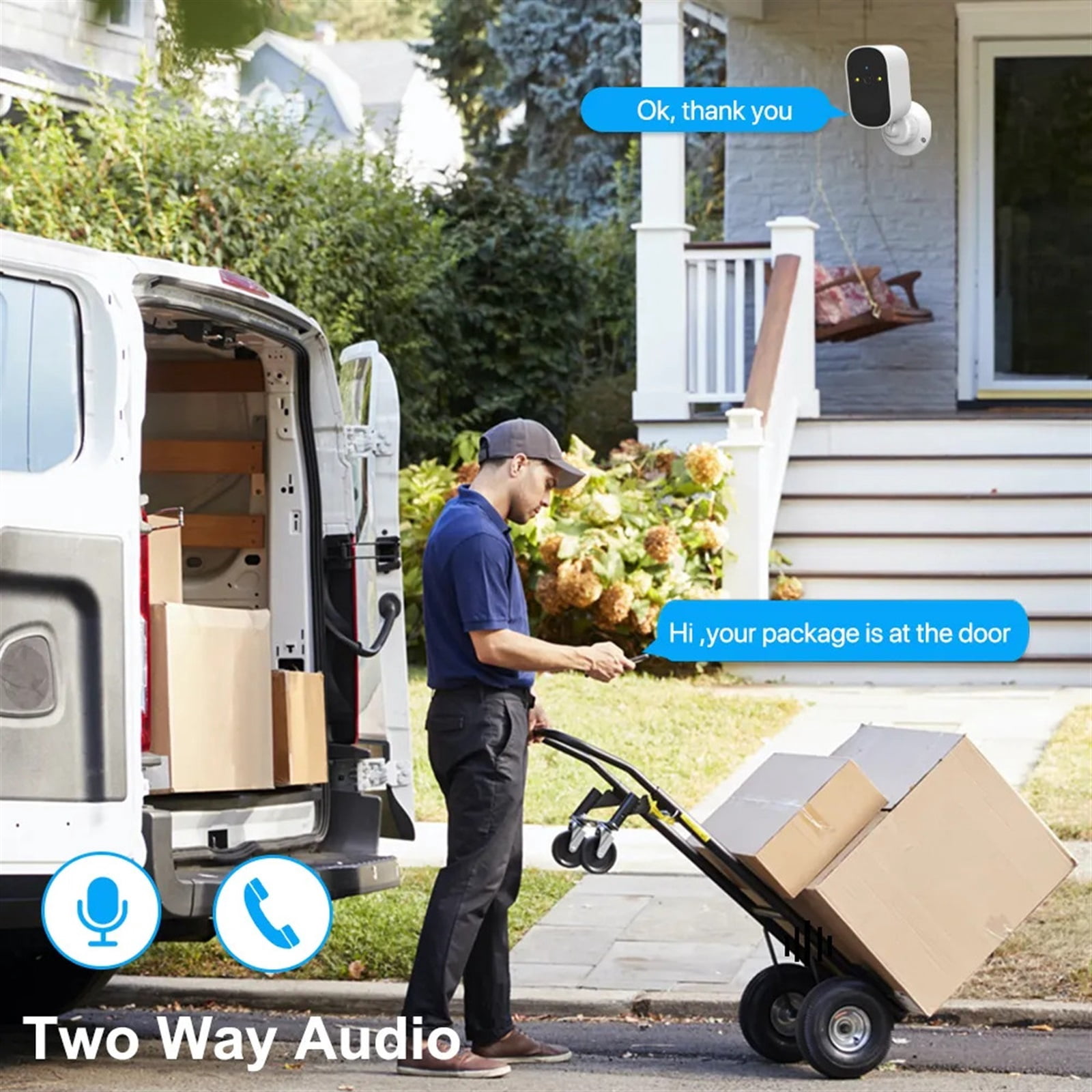 Camera 1080P HD Solar Outdoor Security Camera Wireless Built-in Battery Home Surveillance Bullet Camera Baby Monitor