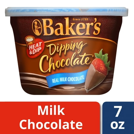 (2 Pack) Baker's Dipping Chocolate Real Milk Chocolate, 7 oz (Best Chocolate For Strawberries Dipped In Chocolate)