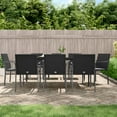 thumbnail image 1 of vidaXL 9 Piece Garden Dining Set with Cushions Poly Rattan and Steel, 1 of 5
