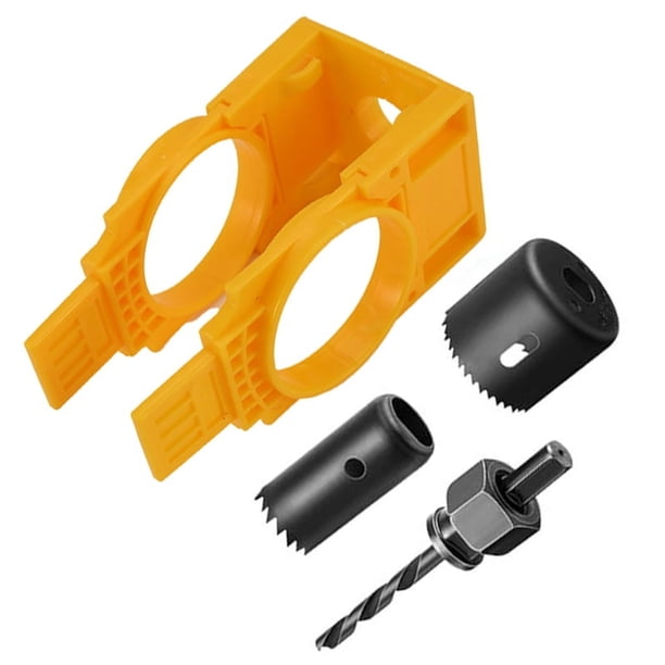 Kit de Instalación Cerradura Puerta Mejorada, Kit de Perforación Orificios para Puertas Madera, Kit Instalación Perilla de Puerta con Perforadora para Cerradura de Puerta