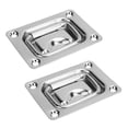 thumbnail image 2 of Flush Ring Pull Handle, Recessed Pull Handle Rustproof 304 Stainless Steel 76 X 57mm  for Cabinet Locker, 2 of 7