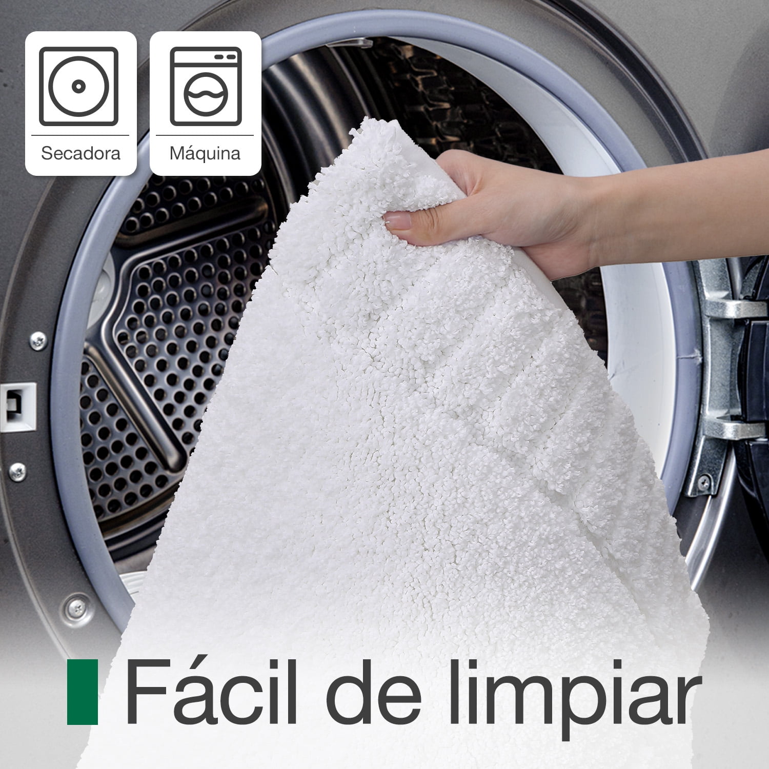 FRABE Bathroom Rugs Non Slip with Rubber Backing, Extra Soft Plush Microfiber Bath Rug Absorbent, Machine Washable Bath Mat Quick Dry for Tub, Shower, Hotel, White, 24"x43"