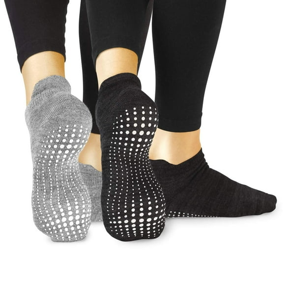 LA ACTIVE Non Slip Yoga Grip Socks - Barre Ballet Pilates Athletic Socks for Men and Women