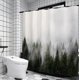 thumbnail image 3 of Cortinas de ducha pequeñas, tamaño medio, 182 cm de ancho x 182 cm de largo, con diseño de bosque natural para baño, cortina de baño con árbol mágico y niebla de fantasía, 3 of 5