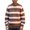 Coffee, variant on Men's Striped Knit Sweater Crew Neck Long Sleeve Casual Classic Pullover Top