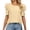 Yellow, variant on GEWSEY Puff Short Sleeve Shirt for Women Eyelet Tops Summer Crewneck Blouse Loose Fit S-XXL Yellow, L