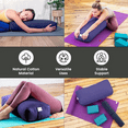 thumbnail image 2 of Yoga Bolster Pillow CushionYoga Firm Large 24" x 12" x 6" for Restorative Yoga, Rectangular Cotton and Removable Cover, 2 of 2