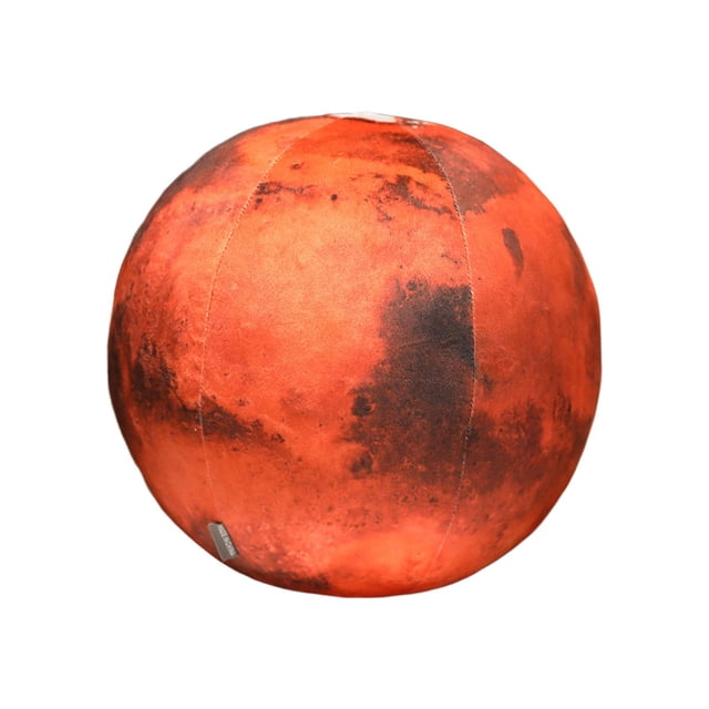 Cojín redondo creativo de astronomía espacial, juguete para niños, adorno realista de planeta de peluche. Marte 17cm