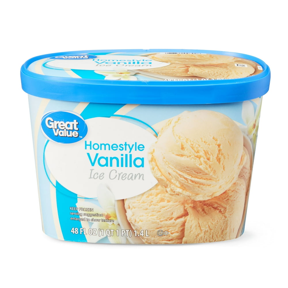 Great Value Homestyle Vanilla Ice Cream, 48 fl oz
