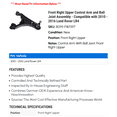 thumbnail image 2 of Front Right Upper Control Arm and Ball Joint Assembly - Compatible with 2010 - 2016 Land Rover LR4 2011 2012 2013 2014 2015, 2 of 2