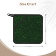 thumbnail image 3 of Disketp Emerald Green Sparkling Pot Holders Kitchen Insulation Mats Heat Resistant Pot-Holder Oven Anti-Scald Pads for Cooking Baking, 7.1*7.1inch, 3 of 8