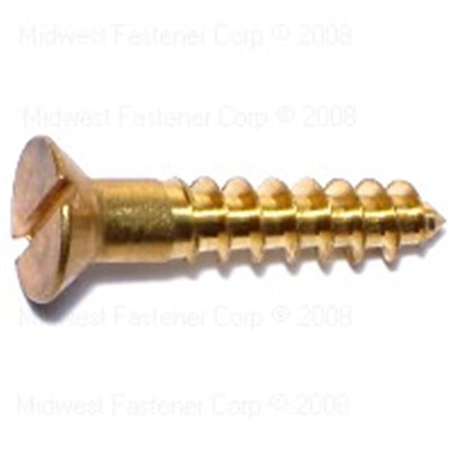 Midwest Fasteners #14 Brass Flat & Round Head Wood Screws 100ct  3" 2" 1' Upick 