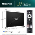 thumbnail image 2 of Hisense 85" Class U7 Series Mini-LED ULED 4K UHD Google Smart TV (85U7K) - QLED, Native 144Hz, 1000-Nit, Dolby Vision IQ, Full Array Local Dimming, Game Mode Pro, 2 of 12